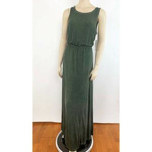 Gibson Latimer Womens Maxi Dress S-M Army Green